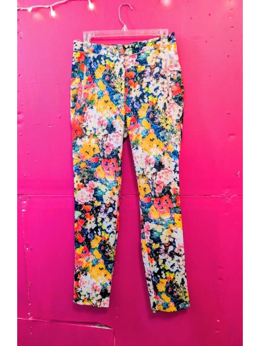 Atmosphere Floral Multicolor Skinny Pants - Yellow, Pink, Blue, Green